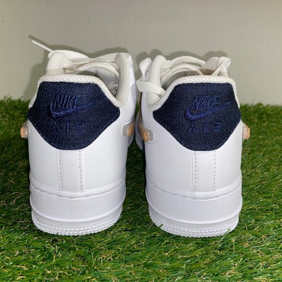Nike Air Force 1 Low White 3D Removable Denim Swoosh CT2263-100 Mens 10 NEW main image 9